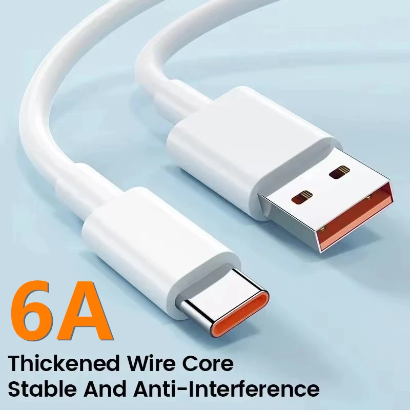 6A 67W Ultra Fast Charger Cable for Xiaomi 10T 11 Lite 12 Redmi Note 10 11T 12T 13 POCO X3 X4 F4 Quick Charging Type C USB Cable-3