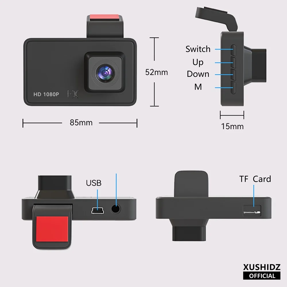 XUSHIDZ Q10 1080P NEW Dash Cam Night Vision Car DVR Vehicle Recorder Car Camera G-sensor HDR DVR  Loop Recording Dashcam-6
