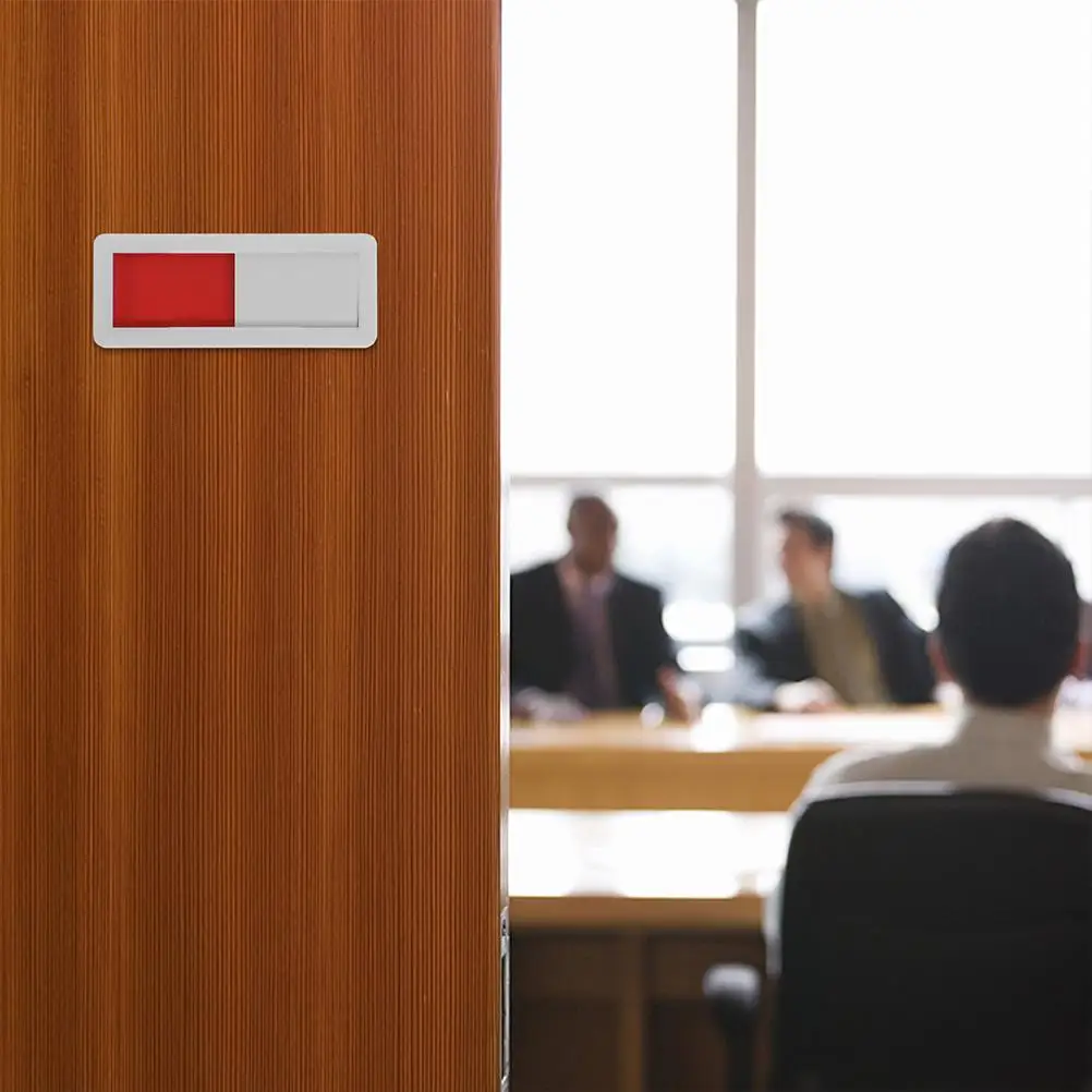 5 Pcs Red Green Door Sign Creative Signage Sliding Slide Welcome Occupied Office Conference Room-6