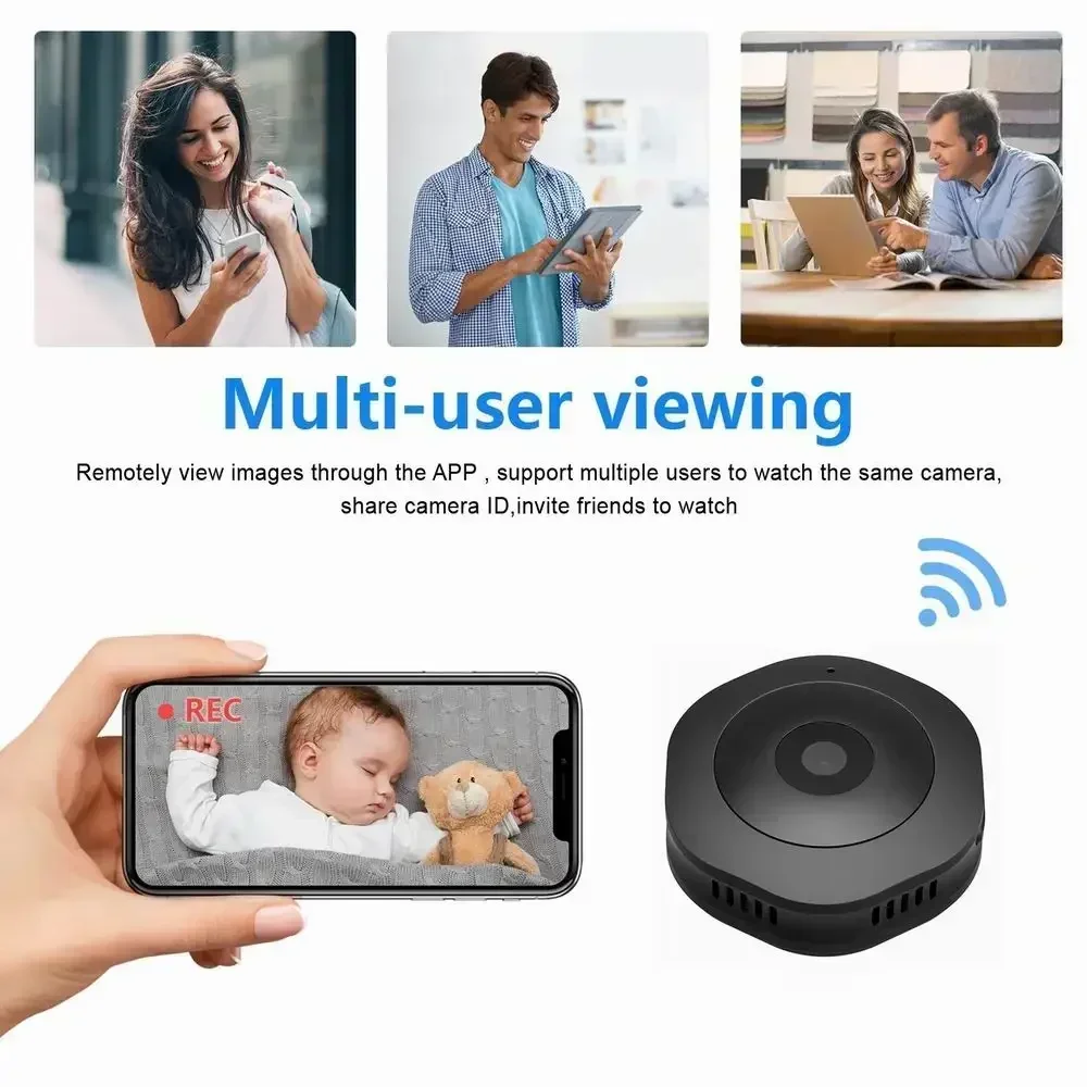 4K HD Smallest Mini Camera Espia Wifi Security Smart Home Surveillance Small Wifi Cam LR Night Vision Motion Detection Body Cam-5