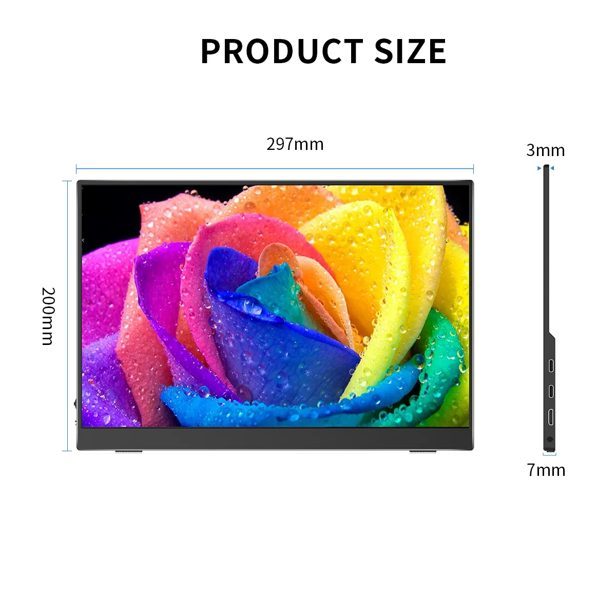 13.3 inch 2560x1600p 2.5K Portable Monitor External Display for Gaming Laptop PS3/PS4 Switch Mini PC Tablet-3