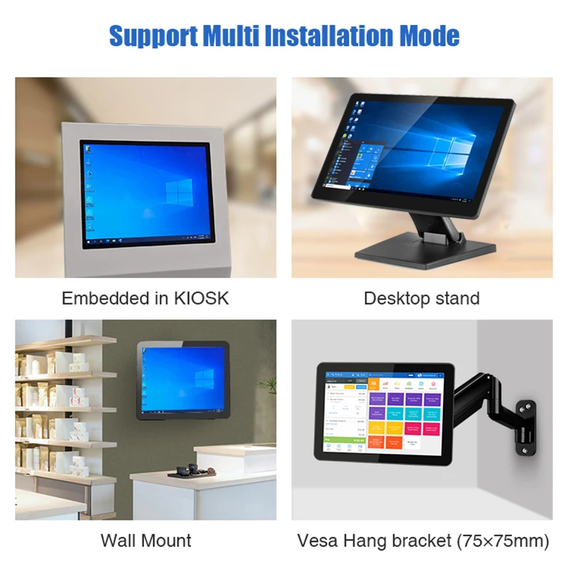 15.6 Inch 1920*1080 Capacitive Touch Screen POS Monitor Industrial LCD Display With HDMI VGA USB Interface For Restaurant Koisk-5
