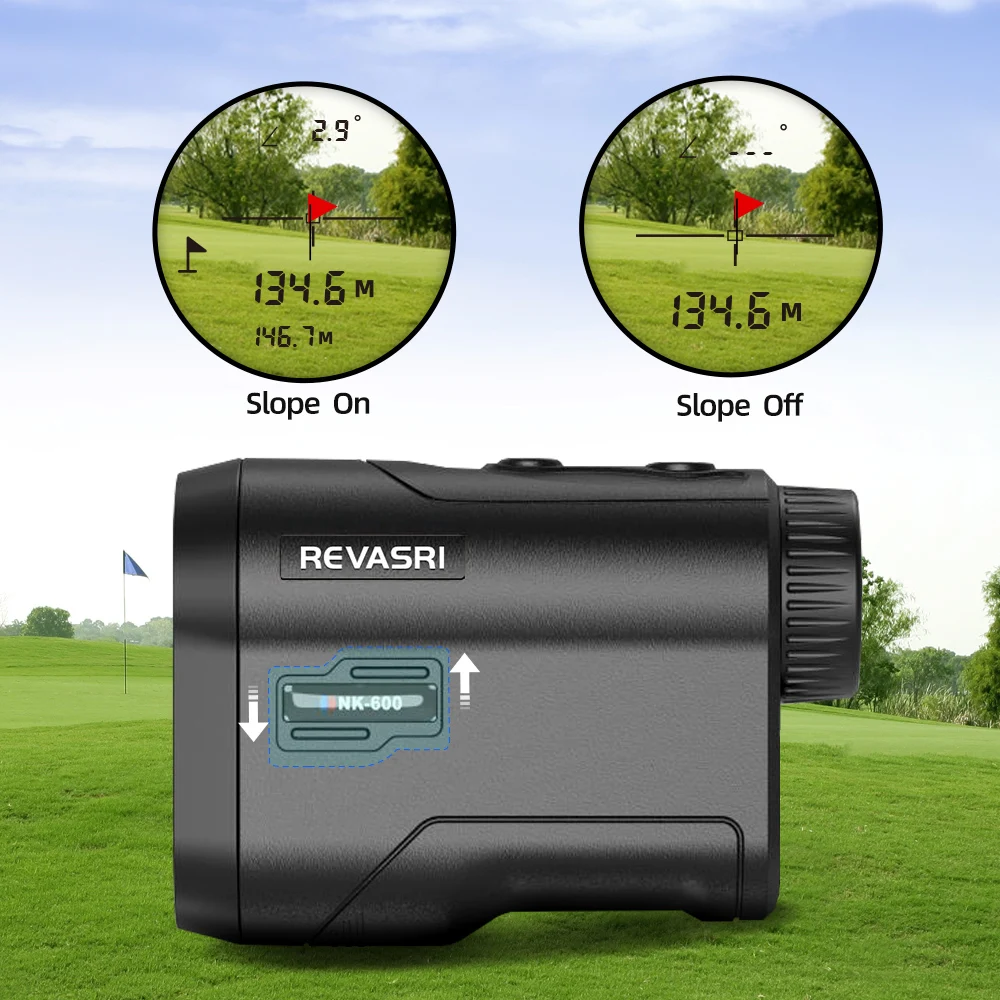 REVASRI Golf Rangefinder Rechargeable Distance Meter with Slope Switch and Flag Lock Vibration for Golfing Promotion and Hunting-2