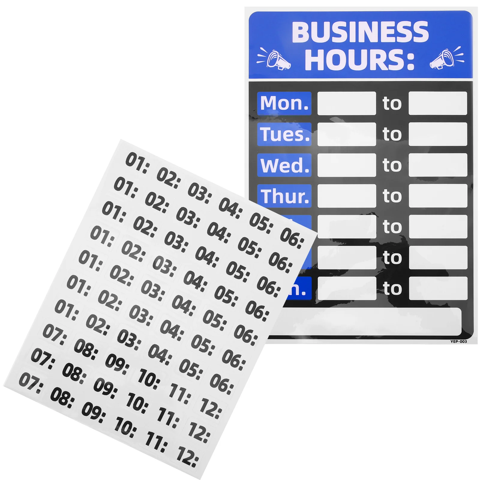 Business Sign Emblems Hours of Operation Signs Shop Stickers Adhesive Office Door Pvc Open Closed for Retail