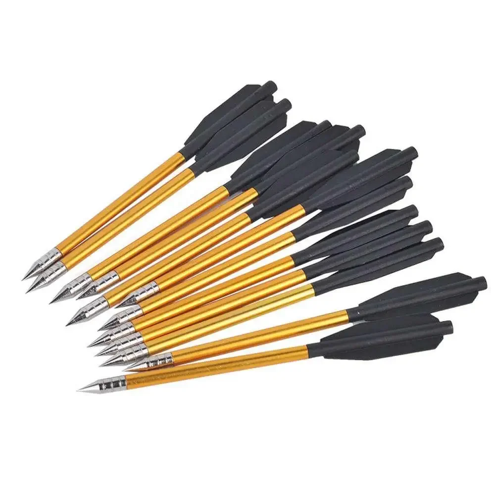 CrossBow Bolts 6.5" 160mm 9g Boxed Bow Steel Nib Tips for 50-80lbs Triangle Rack for Hunting Practice Accessories