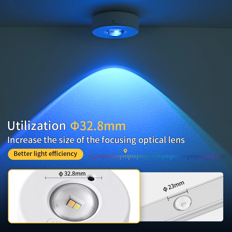 RGB White Led Night Light with IR Remote Control Rechargeable Lamp Wireless Under Cabinet Lights Spotlight for Display Closet-6
