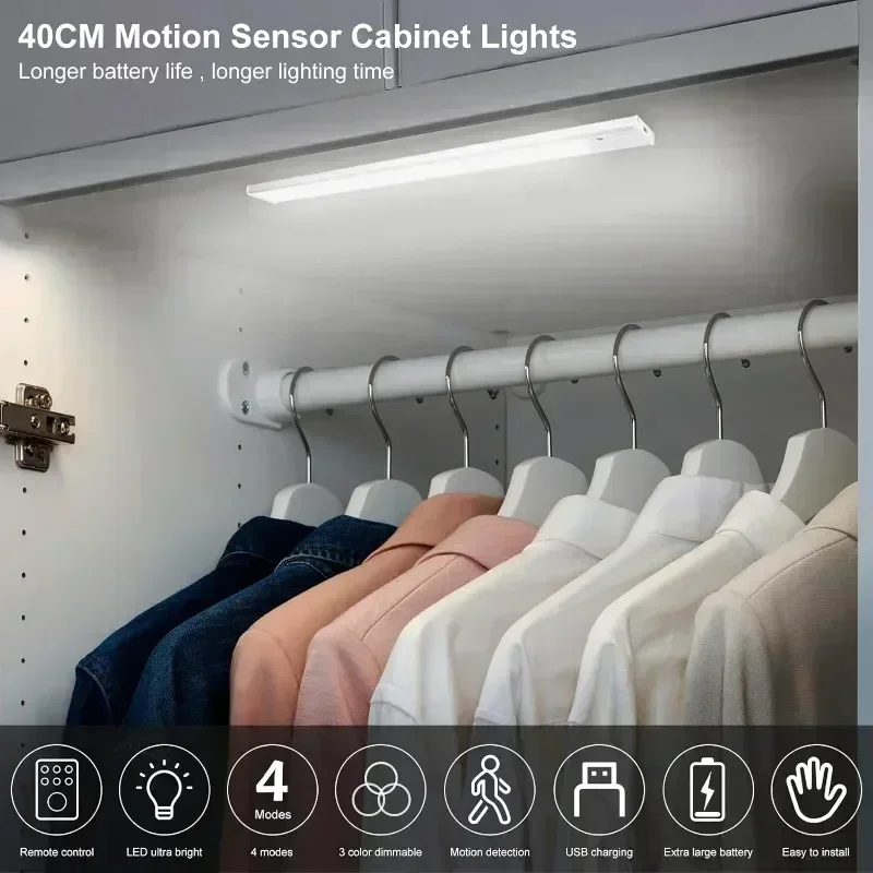 Xiaomi Wireless LED Night Light Motion Sensor USB Rechargeable For Kitchen Cabinet Night Light Wardrobe Desk Lamp Room Decor-4