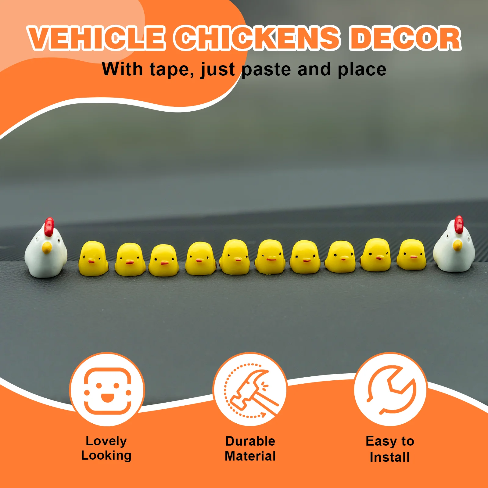 Cute Mini Animal Car Dashboard Accessories Fun Animal Car Rear view Mirror Decor Interior Ornaments Fairy Garden Home Car Gifts-5