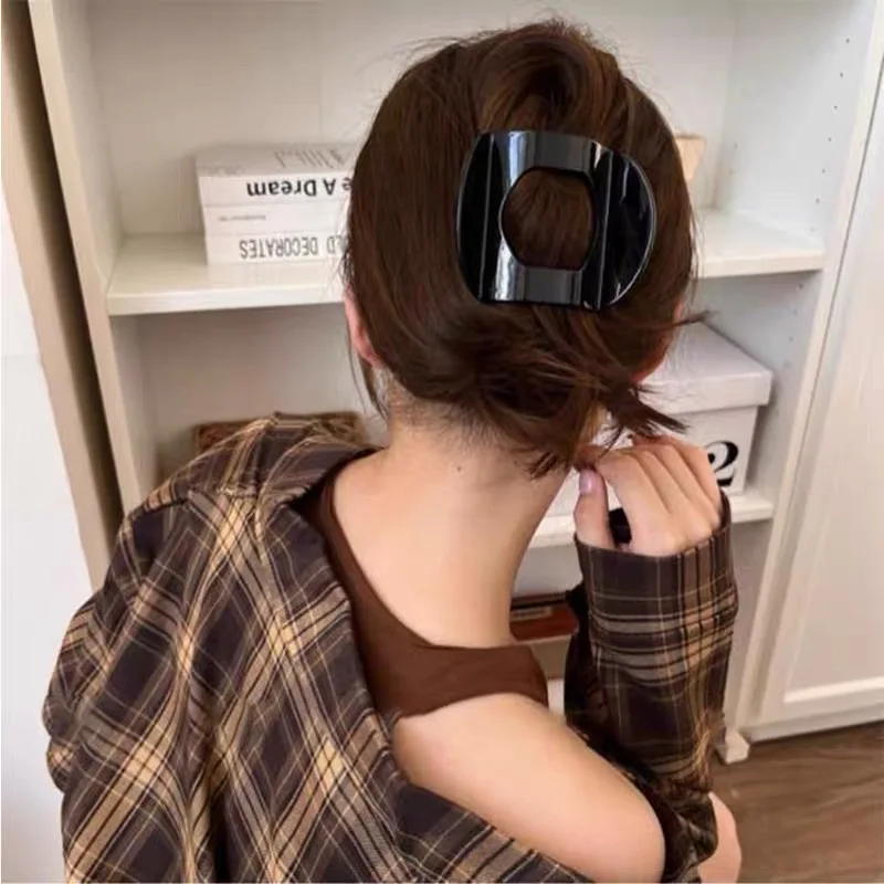 Vintage Elegant Hair Claw Clips Arc Shape Geometric Hairgrip Hairpin New Headwear Women Hair Accessories-4