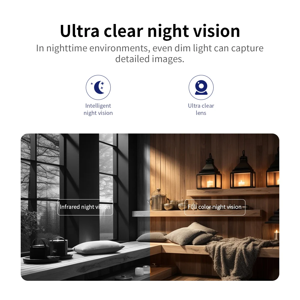 Neye 8MP 4K PTZ WiFi Camera Home Indoor Baby/Elderly Monitor with 5X Digital Zoom Camera Security Protection Camera-3