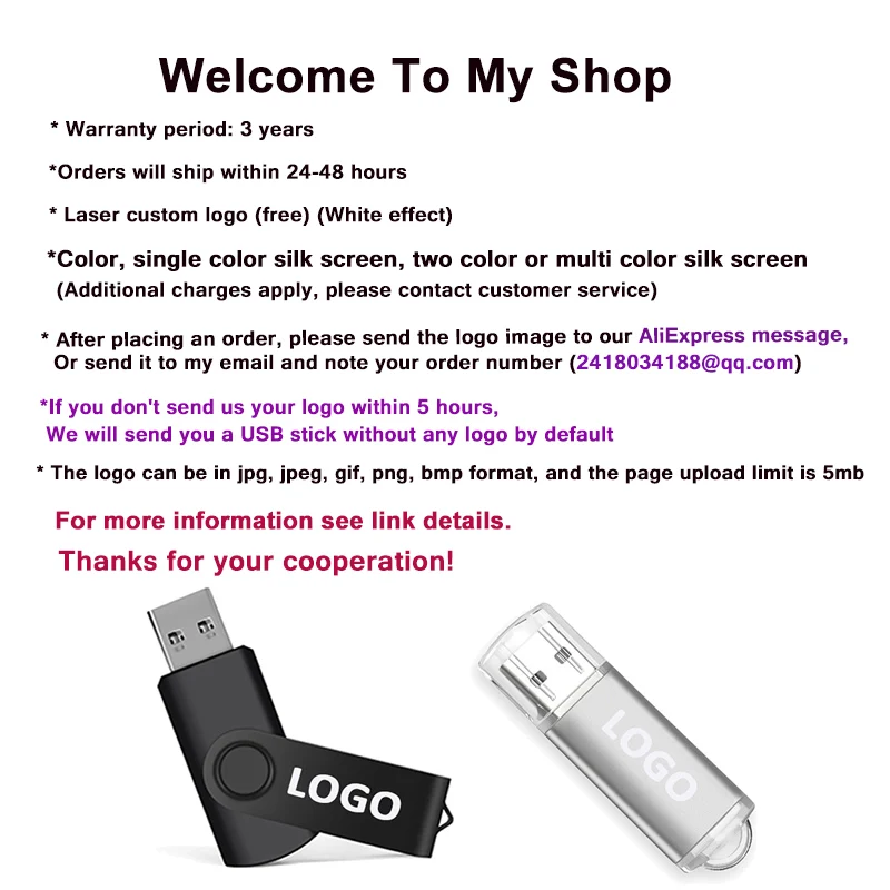 50PCS/lot USB Flash Drives 4GB 2GB 1GB Pendrive Memory Stick 128MB 512MB 32gb 16gb 8gb Wholesale Metal Disk USB Free Custom Logo-2