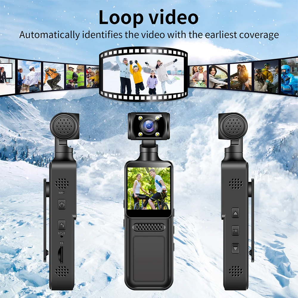 128GB 4K Ultra HD Action Mini Camera 270 Rotatable Vlog Wifi Sports Cam Waterproof Case Helmet Travel Bicycle Driver Recorder-3