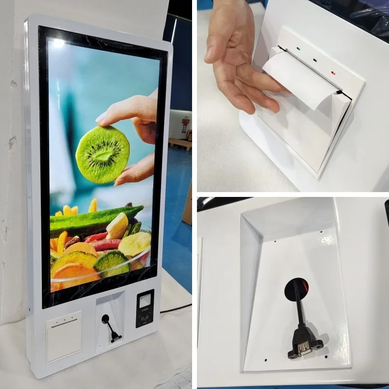 High Brightness  Self Order Android Kfc Mcdonalds Kiosk Self Service  Ordering Kiosk-3