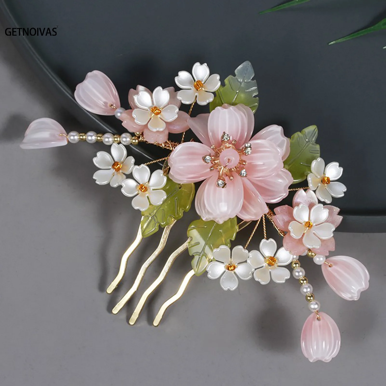 Chinese Hanfu Hair Accessories Set Hair Clip Hairpins Haircomb Bridal Headdress Retro Wedding Hair Accessories Headwear Gift-4