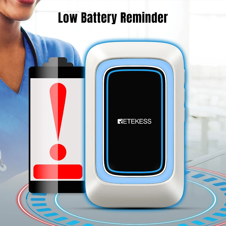 Retekess TH109 Caregiver Pager Wireless Nurse Call Emergency Alert System Multi-lodeAlarm Call Button For Elderly Patients Home-6
