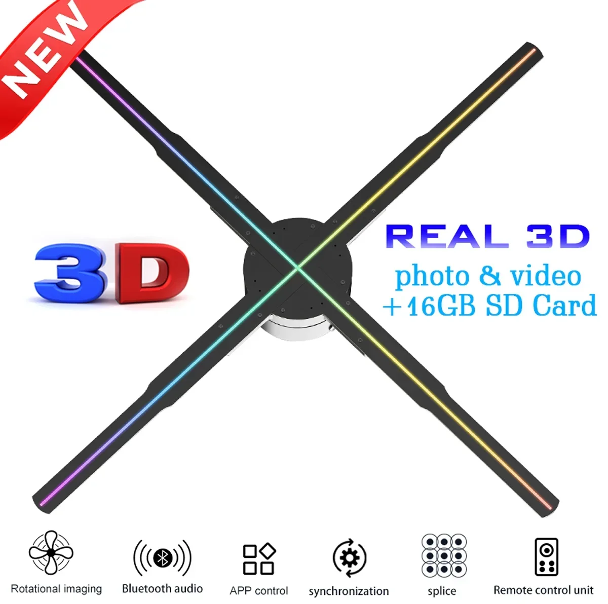 56cm 3D Fan Hologram Projector Wifi Display Advertising Logo Light Led Sign Holographic Lamp Three-Dimensional Projectors-5