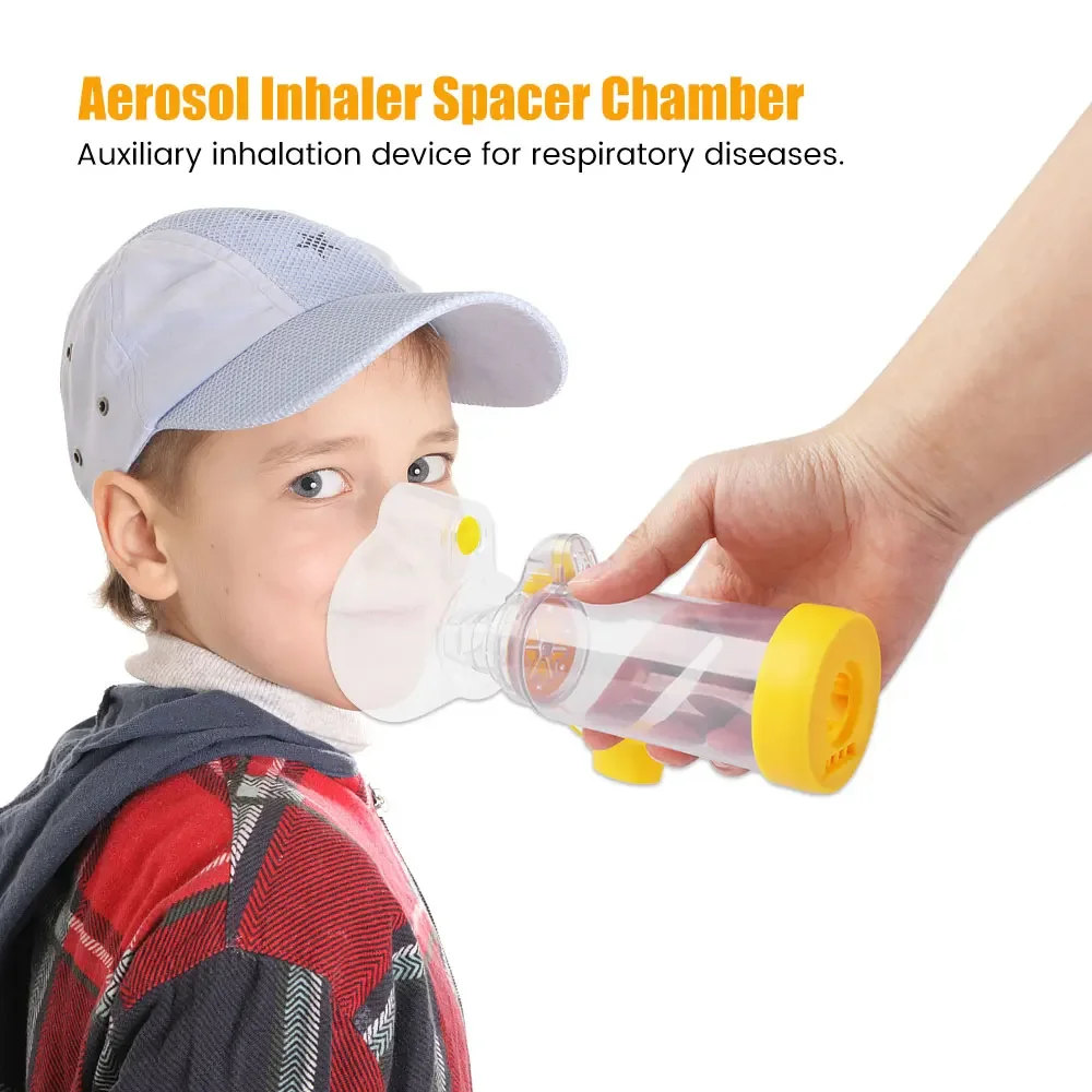 Automizer Asthma Spacer Inhaler Spacer Mist Storage Compressor Aerosol Cabin Nebulizer Tank with Mask Cup for Adult Child Baby-2