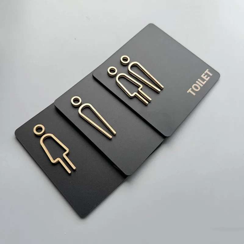 Washroom Signage Men's and Women's Bathroom Signage Acrylic Public Toilet Door Signage Hotel Toilet Reminder Signs-5