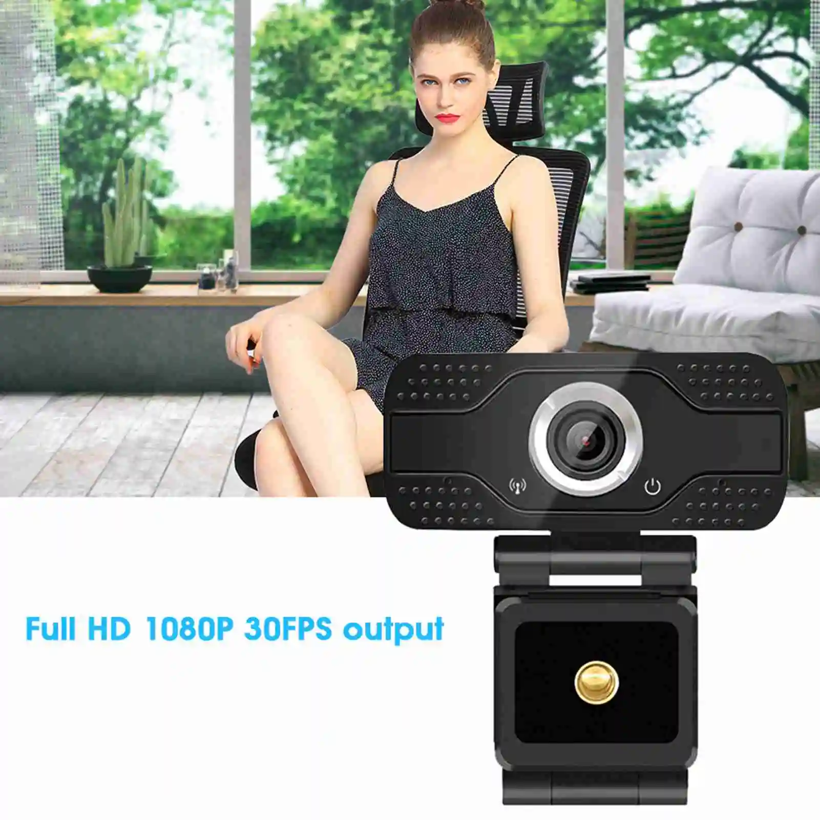 1080P Desktop Computer Camera USB Online Class Webcam with Microphone Computer Camera Drive  Camera USB Camera PC Webcam-6