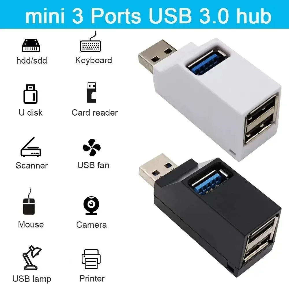 USB 3.0 HUB Extender Car Splitter Multi Port USB Hubs 2.0 Laptop Office Multi Function Reading Usb Disk Charging Adapter-2