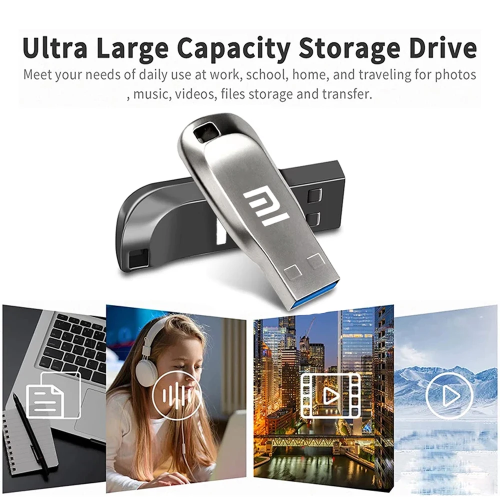Xiaomi USB 3.2 Flash Drives 2TB Metal Pendrive 1TB 512GB High Speed USB Drive 128GB For Computer Storage Devices Memoria U Disk-3