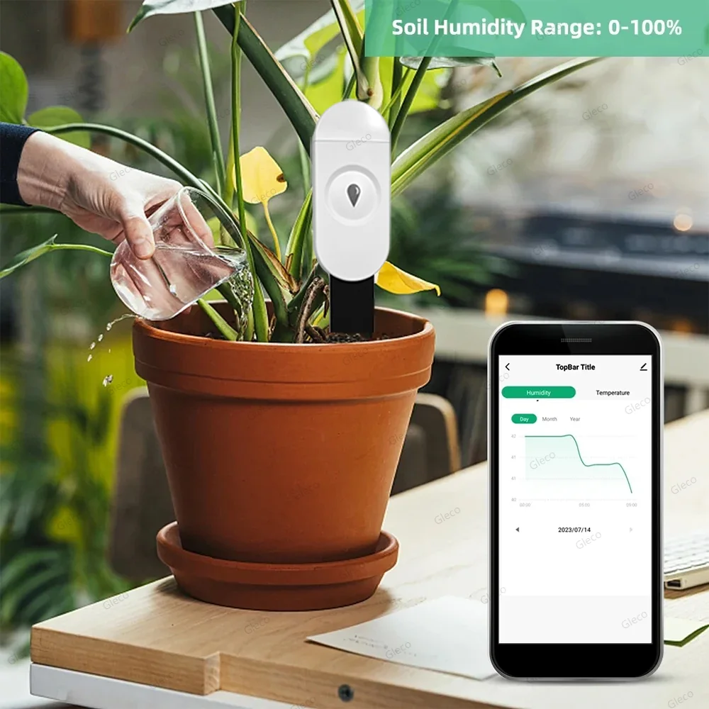 Tuya Zigbee Soil Moisture Sensor Humidity Temperature Tester Garden Home Automation Irrigation Detector Meter For Smart Life-4