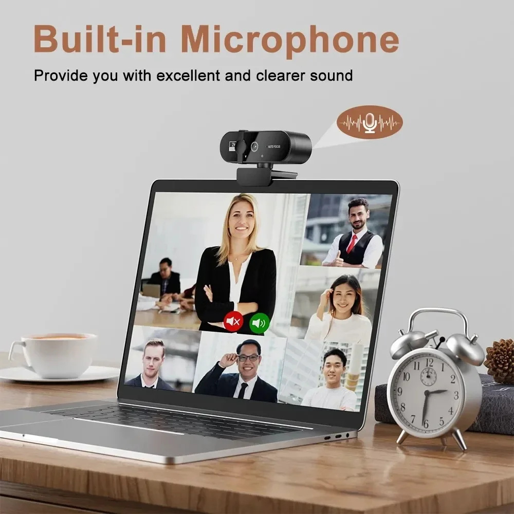 4K Webcam 1080P Mini Camera 2K Full HD Webcam with Microphone 30fps USB Web Cam for Auto Focus PC Laptop Video Shooting Camera-3