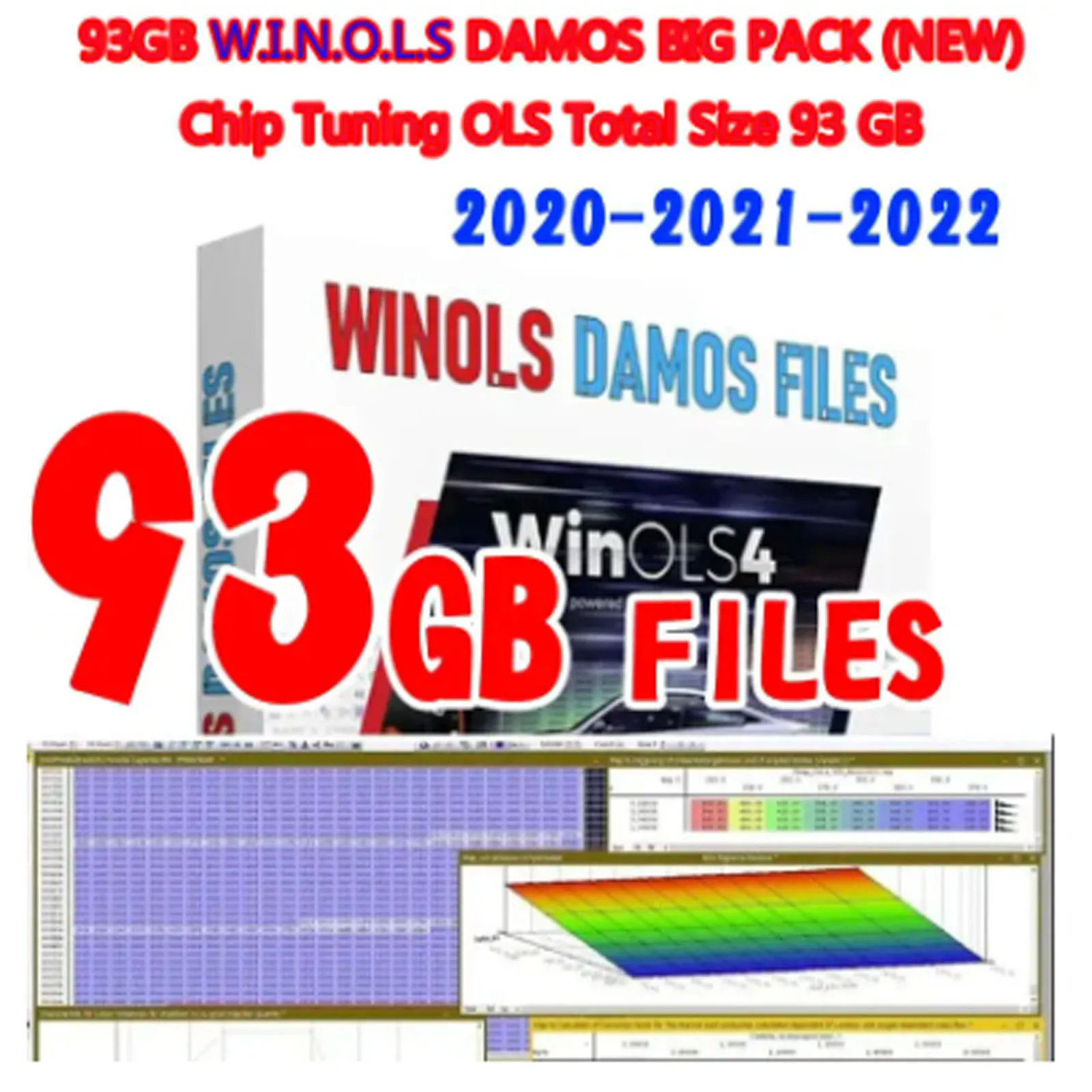 2025 Winols 4.51 Software 93GB 2021 2020 DAMOS Big Archive Car Performance Enhancement Chip Tuning Maps Damos Mappacks-6