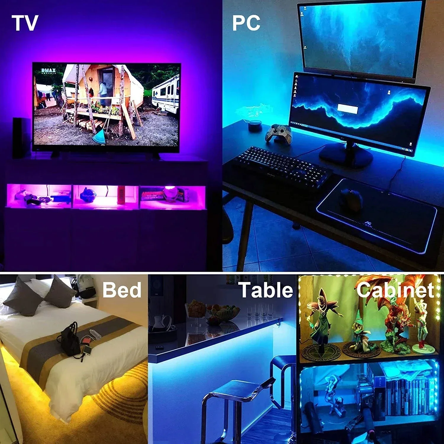 5050 Smart Led Strip Usb 15 20 Meters Wifi Alexa Rgb Led Ice Tape String 5V Led Light Plug For Wall Room Led Ribbon Lamp Chain-6