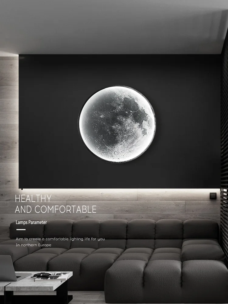 Ceiling lamps moon wall light Nordic creative wall lamps living room Modern lights decorative lamp bedroom bedside lamp-5