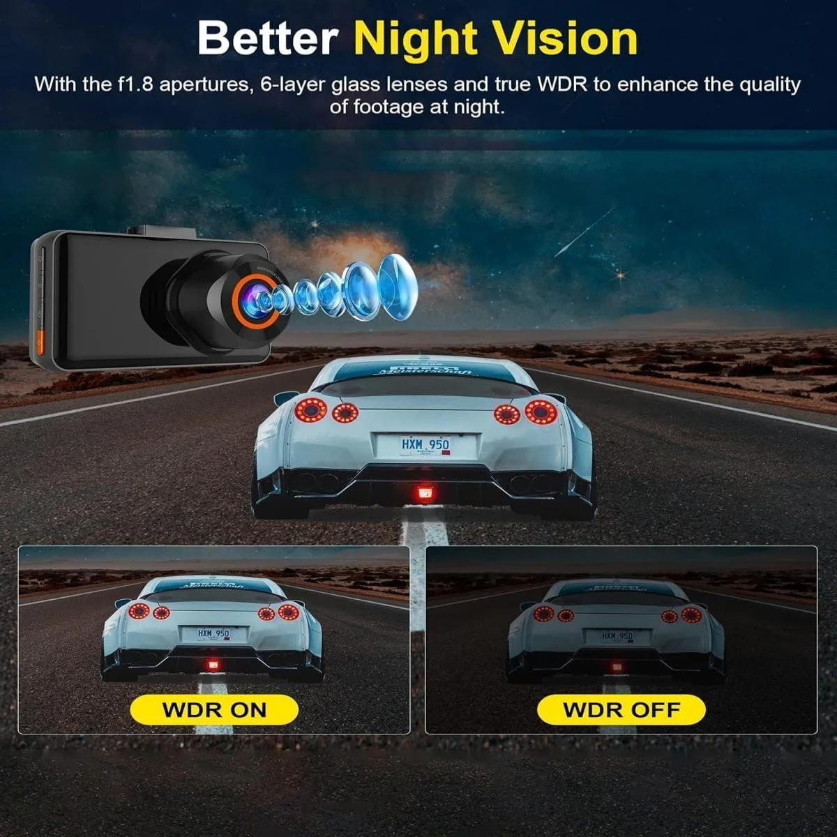 QOZ Dash Cam Cars 4K Front and Rear Camera Car Dvr WIFI Car Camera for Vehicle Video Recorder Rear View Camera Parking Monitor-3