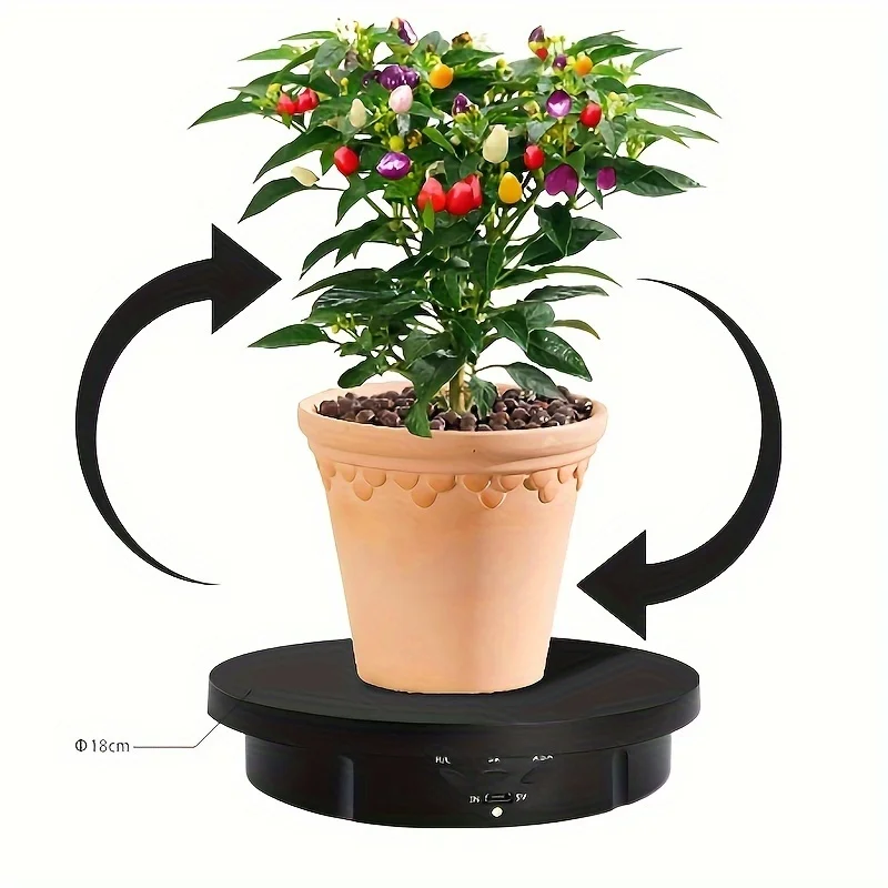 Photography Turntable Electric Rotating Display Stand 360 Degree with Remote Control Motorized Turntable for Photos or Videos-4