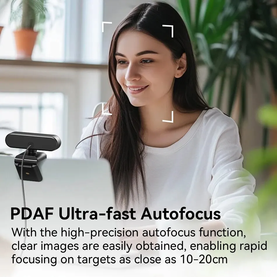 4K Webcam 1440P 2K Web Camera 1080P EMEET C60E Autofocus USB Computer Camera for Living/ Video Call/ Conference-2