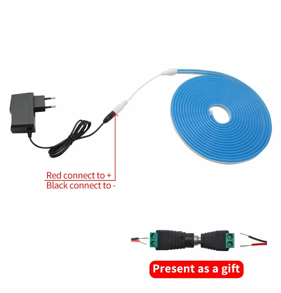 IKFAE-LED Flexible Neon Kit Strip Light, Low Voltage, Silicone Strip, Outdoor Lighting, Modeling Ambient Light, 12V-6