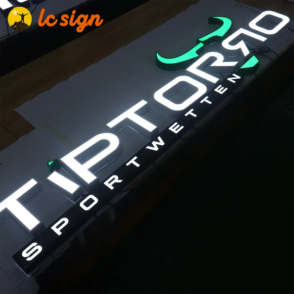 Custom logo signs letters shop signs Led Acrylic signage light Outdoor 3D Acrylic Front Light-2