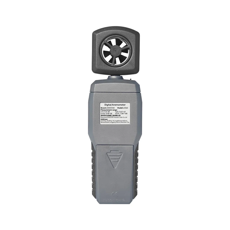 LODESTAR Handheld Mini Digital Anemometer LD363 Wind Speed Measurement Temperature Tester LCD Display Air Flow Speed Wind Level-4