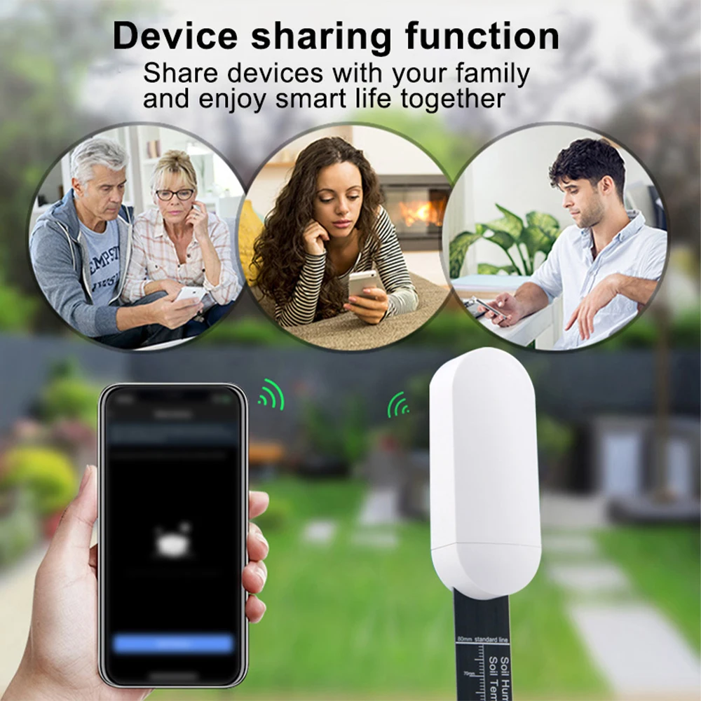 Soil Moisture Sensor Zigbee Smart Monitor Plants Moisture Tester Flower Pot Soil Hygrometer Garden Care Planting Humidity Meter-6