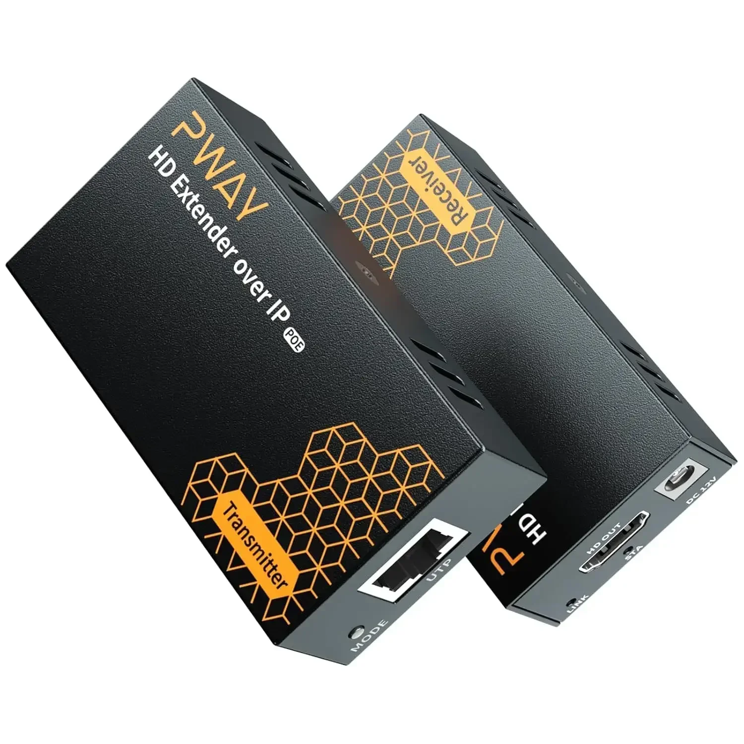 400ft HDMI Extender Over Cat5e/6 Ethernet. POE IP Kit, One - To - Many Through Switch. 1080p, No - Delay TV Video Extender-3