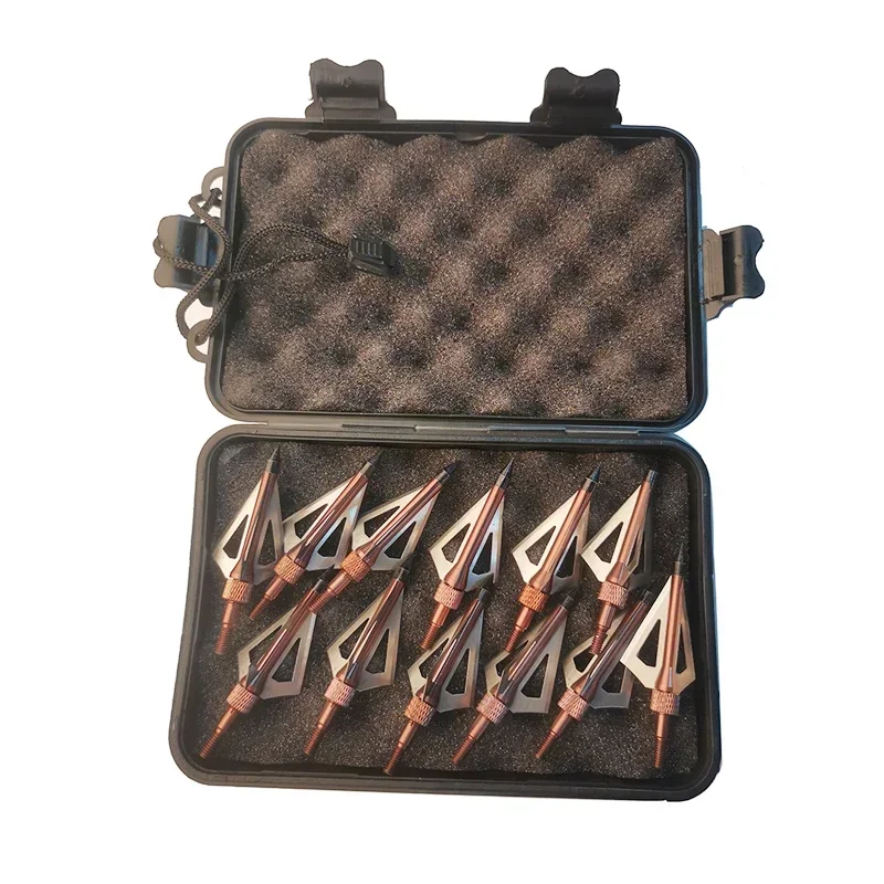 A Box Hunting Arrow Heads Archery Aluminum Arrowhead Hunting Sharp Arrow Head Field Point Tips-5