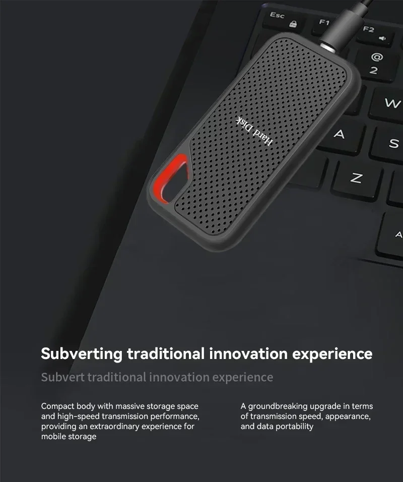 【4TB Portable SSD】USB-C External Hard Drive - 520MB/s Ultra Slim Shockproof Ssd Solid Disk for Laptop/PC/Mac/PS5/Photography-5