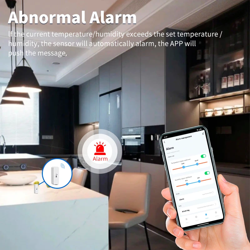 Tuya Wifi/Zigbee Temperature And Humidity Sensor Indoor Thermometer Smart Life Control For Home Work With Alexa Google Assistant-5