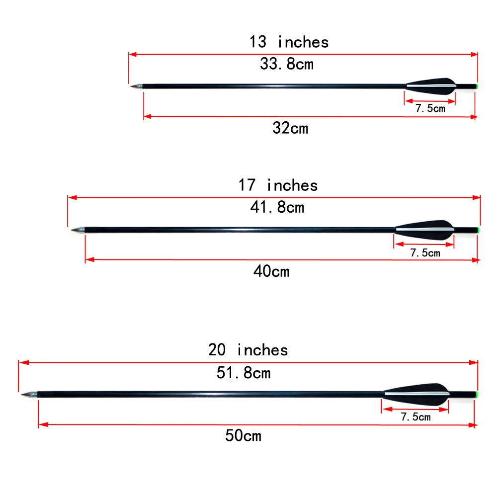 Hunting Archery Bolts Crossbow Fiberglass Arrow 13/17/20 Inches  For crossbow bolts bow Archery-2