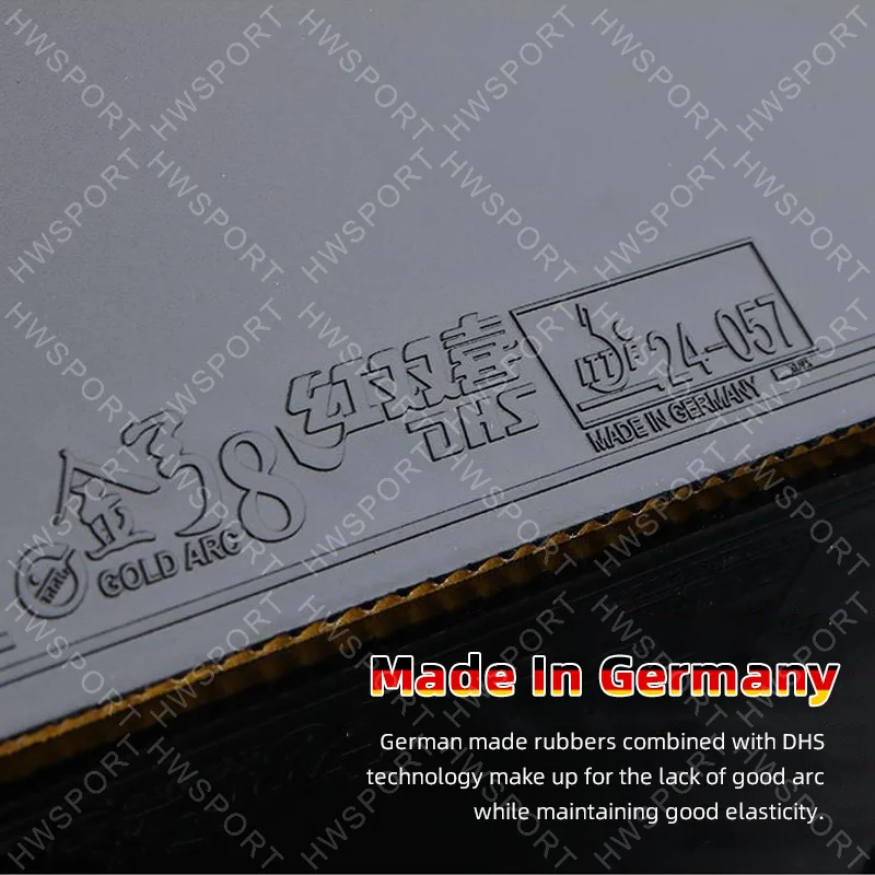DHS Gold Arc 8 Table Tennis Rubber Non-Sticky Made In Germany Ping Pong Rubber Sheet Goldarc 8-2