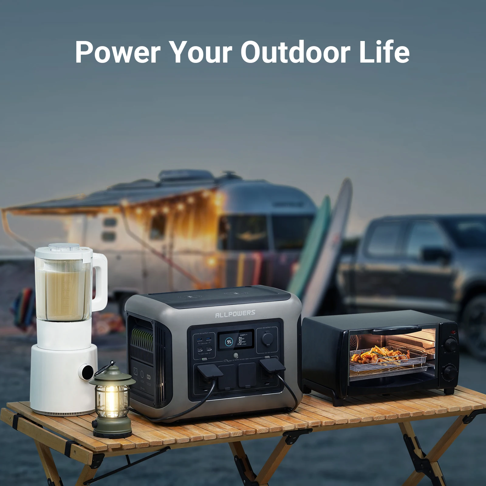 ALLPOWERS R1500 Portable Power Station 1152Wh LiFePO4 Battery with 1800W (3000W Peak) AC Output Solar Generator for Garden Party-5