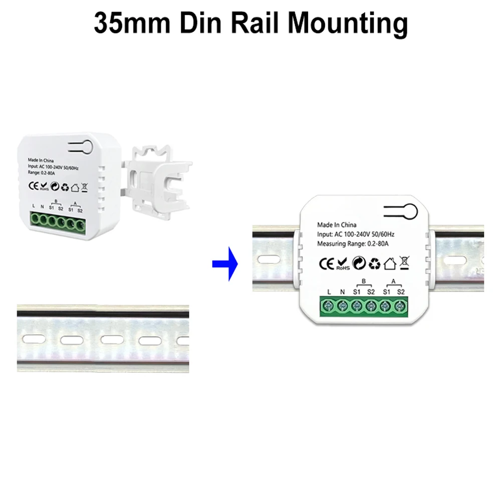 Tuya ZigBee Smart Energy Meter Solar PV System Power Production Consumption Bidirectional Monitoring Meter APP Control with CT-5