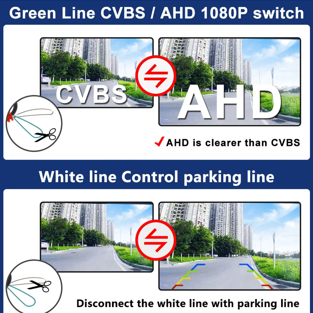 Golden 4K AHD 1080P Car Rear View Camera for BMW F30 F10 F11 X3 F25 F31 F46 X1 F48 F22 3 Series 5 Series Vehicle Night Vision-6