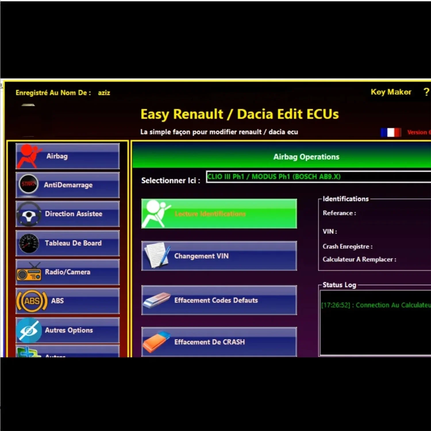 Easy Renault 6.14 Software for Renault ECU Programmer Clear Crash Airbag Card Keys UCH Cleaner WORK with OBDLink Renolink-3