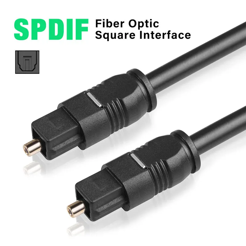 0.5m 1m 1.5m 2m 3m Digital Fiber Optical Optic Audio Cable SPDIF MD DVD TosLink Gold Plated Lead Cord Connect to DVD CD
