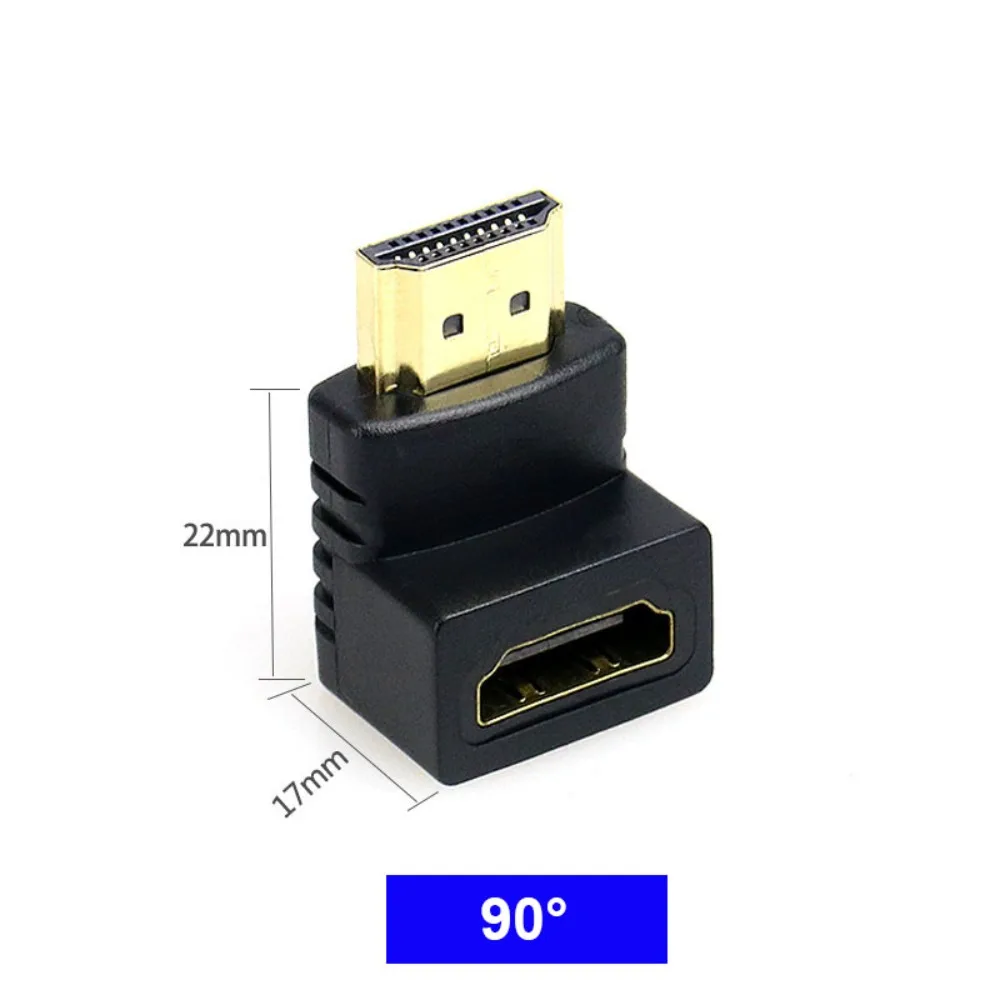 4K Adapter HDMI-compatible 90 Degree Right-angle Adapter 270 Degree Male To Female Elbow Connector Converter-3