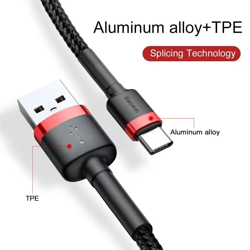 Baseus USB C Cable for oneplus 12 Quick Charge 3.0USB C Cable Fast Charging Cable Type C for Huawei Xiaomi 13 USB-C Charger Wire-6